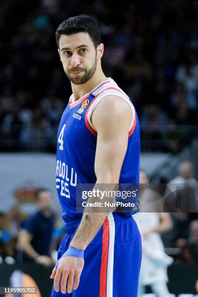 Dogus Balbay of Anadolu Efes Istanbul during the 2019/2020 Turkish Airlines EuroLeague Regular Season Round 21 match between Real Madrid and Anadolu...