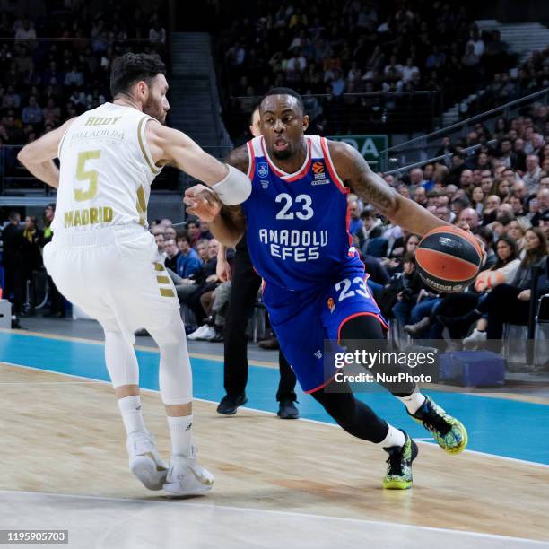 James Anderson of Anadolu Efes Istanbul during the 2019/2020 Turkish Airlines EuroLeague Regular Season Round 21 match between Real Madrid and...