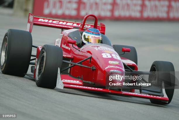 Shell Team Rahal driver Danica Patrick drives her Dodge Reynard during the Barber Dodge Pro Series practice part of the Molson Indy Vancouver, round...
