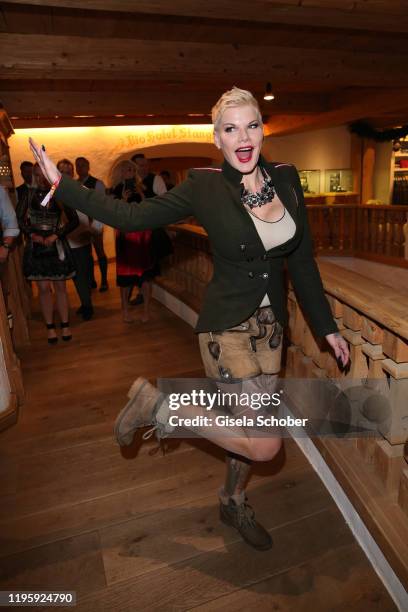 Melanie Mueller during the 29th Weisswurstparty at Hotel Stanglwirt on January 24, 2020 in Going near Kitzbuehel, Austria.
