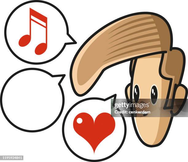 talking head - student asking question stock illustrations