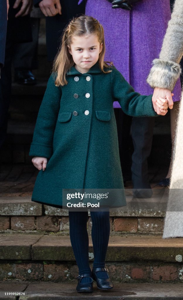 The Royal Family Attend Church On Christmas Day