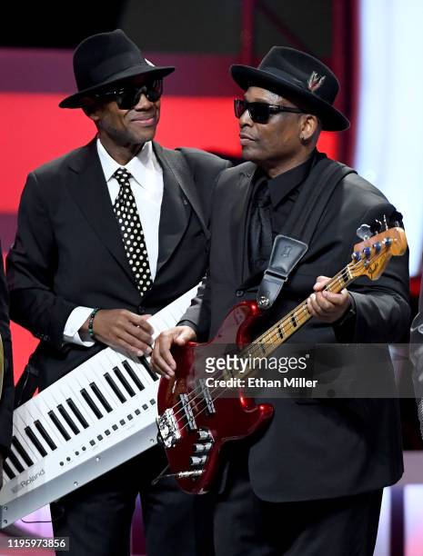 Jimmy Jam and Terry Lewis perform during the 2019 Soul Train Awards presented by BET at the Orleans Arena on November 17, 2019 in Las Vegas, Nevada.