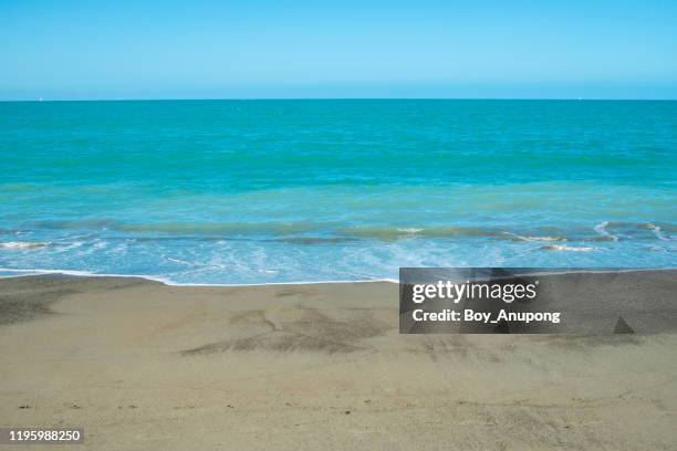 black sand beach in napier, hawkes bay region, north island, new zealand. - napier stock pictures, royalty-free photos & images