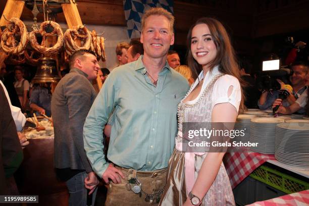 Patrick Schwarzenegger, nephew of Arnold Schwarzenegger, and Christina Maria Aurelia Schwarzenegger, daughter of Arnold Schwarzenegger, during the...