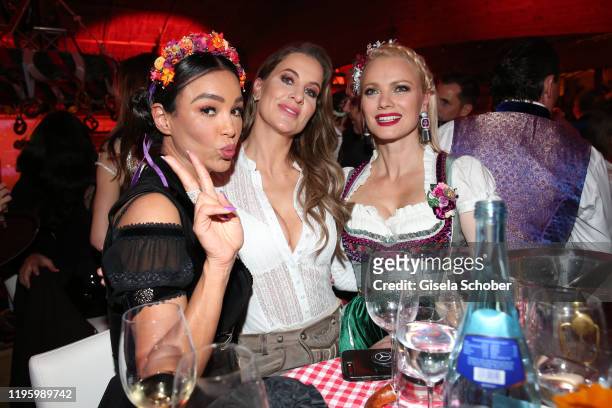 Verona Pooth, Charlotte Wuerdig, Franziska Knuppe, wearing jewelry by Thomas Jirgens, Juwelenschmiede, during the 29th Weisswurstparty at Hotel...