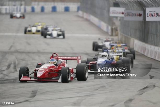 Danica Patrick driving the Team Rahal Dodge Reynard during the Barber Dodge Pro Series race at the Molson Indy Vancouver round 10 of the CART FedEx...