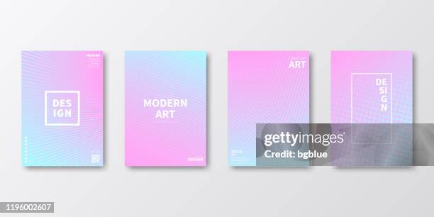 brochure template layout, pink cover design, business annual report, flyer, magazine - pink and turquoise background stock illustrations