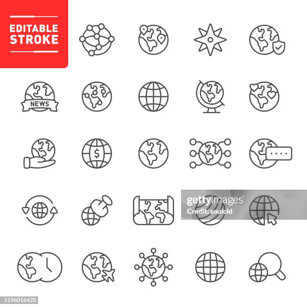 globe icons - metalldraht stock-grafiken, -clipart, -cartoons und -symbole