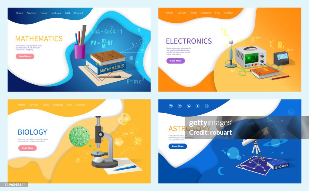 Biology Vs Math Mathematics Algebra And Geometry Biology Studies High-Res Vector ...