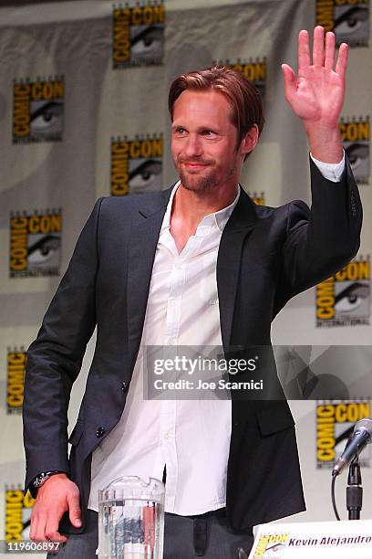 Alexander Skarsgard attends the "True Blood" panel at 2011 Comic-Con International - Day 2 at San Diego Convention Center on July 22, 2011 in San...