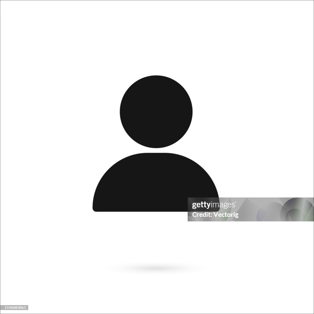 Eenvoudige man hoofd icon set