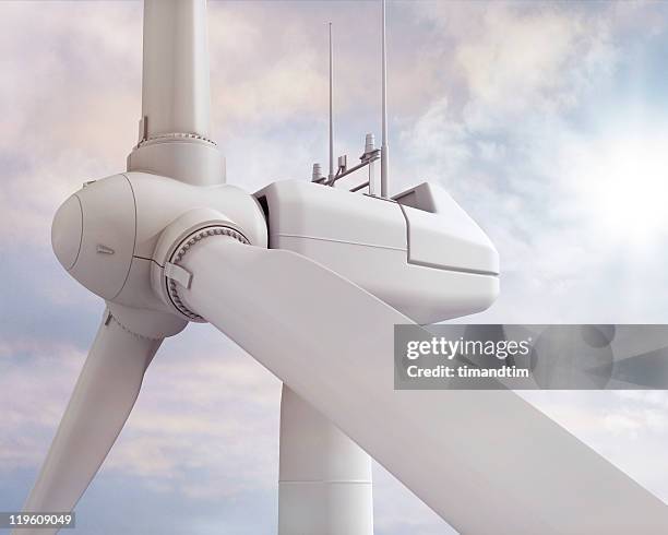 wind turbine close up - windmills fotografías e imágenes de stock