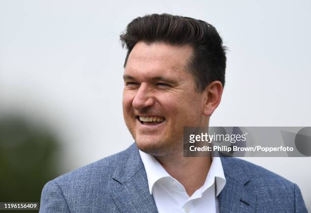 Graeme Smith, Cricket South Africa interim director of cricket and former Test captain,looks on before Day Two of the First Test match between...