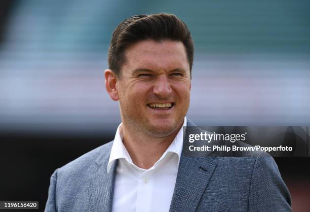 Graeme Smith, Cricket South Africa interim director of cricket and former Test captain,looks on before Day Two of the First Test match between...