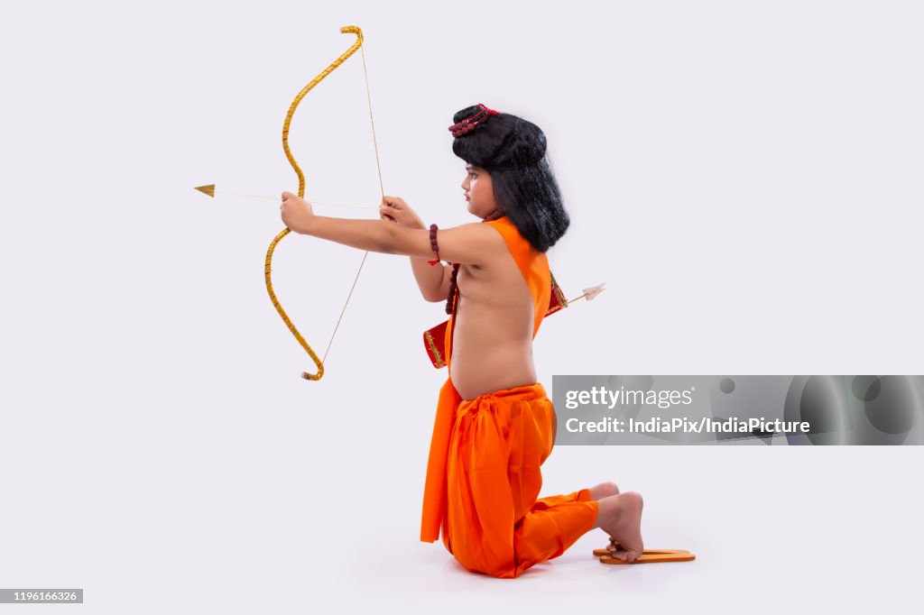 Lord Rama with bow and arrow