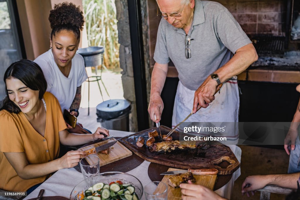 Argentine Family Enjoying Traditional Asado Midday Meal High Res Stock argentine-family-enjoying-traditional-asado-midday-meal-high-res-stock