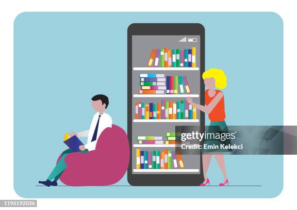 audio book - electronic dictionary stock illustrations