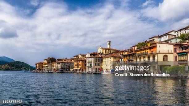monte isola - iseo lake stock pictures, royalty-free photos & images