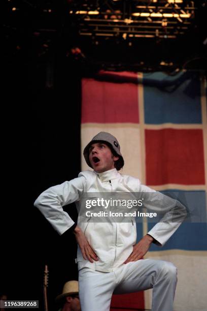 American singer-songwriter, musician, and record producer, Beck Hansen, performs at the V97 Festival in Hylands Park, Essex, England on August 16,...