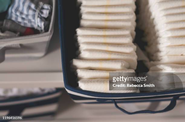 diaper container - diaper bag stockfoto's en -beelden