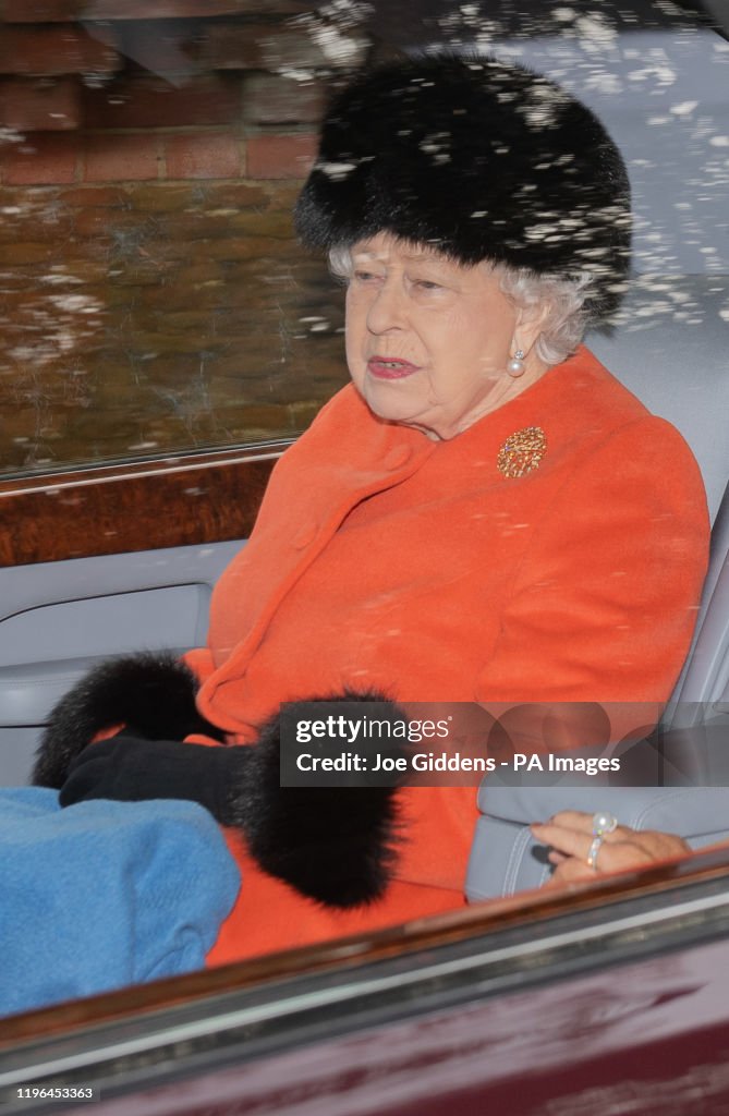 Royals attend church service