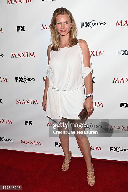 Actress Natasha Henstridge attends Maxim's celebration of FX and Twentieth Century Fox Home Entertainment at Comic-Con at Hotel Solamar on July 22,...