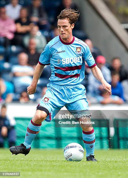 Scott Parker of West Ham in action during the Pre Season Friendly match betwen Wycombe Wanderers and West Ham United at Adams Parks on July 23, 2011...