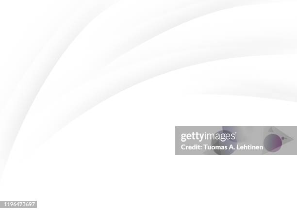 abstract, simple and modern light gray wavy lines on white background with copy space. high resolution template. - escala de cinzentos imagens e fotografias de stock