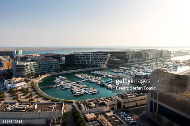 al marasy marina view in abu dhabi, al bateen area - city port stock pictures, royalty-free photos & images