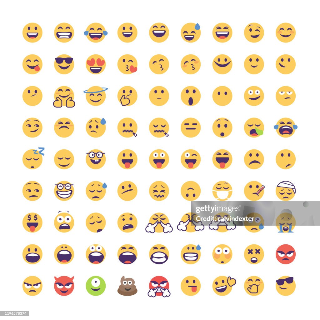 Emoticons grand style de dessin animé collectioin