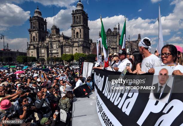 Adrian LeBaron , father of Rhonita Miller -one of the nine Mormon victims of an ambush the past November- speaks during a gathering after a march for...