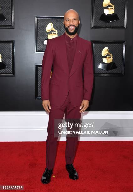 Rapper Common arrives for the 62nd Annual Grammy Awards on January 26 in Los Angeles.