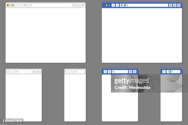 web page - device screen stock illustrations