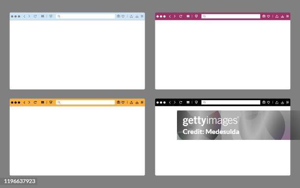 browser internet mockup vector - web browser stock illustrations