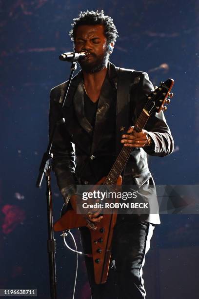 Musician Gary Clark Jr. Performs onstage during the 62nd Annual Grammy Awards on January 26 in Los Angeles.