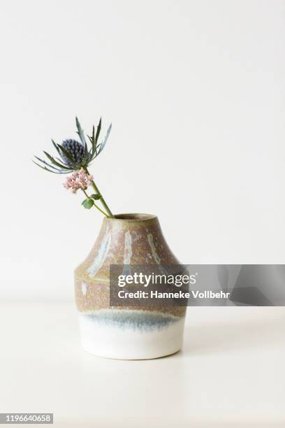 quirky ceramic vase - vaso da fiori foto e immagini stock