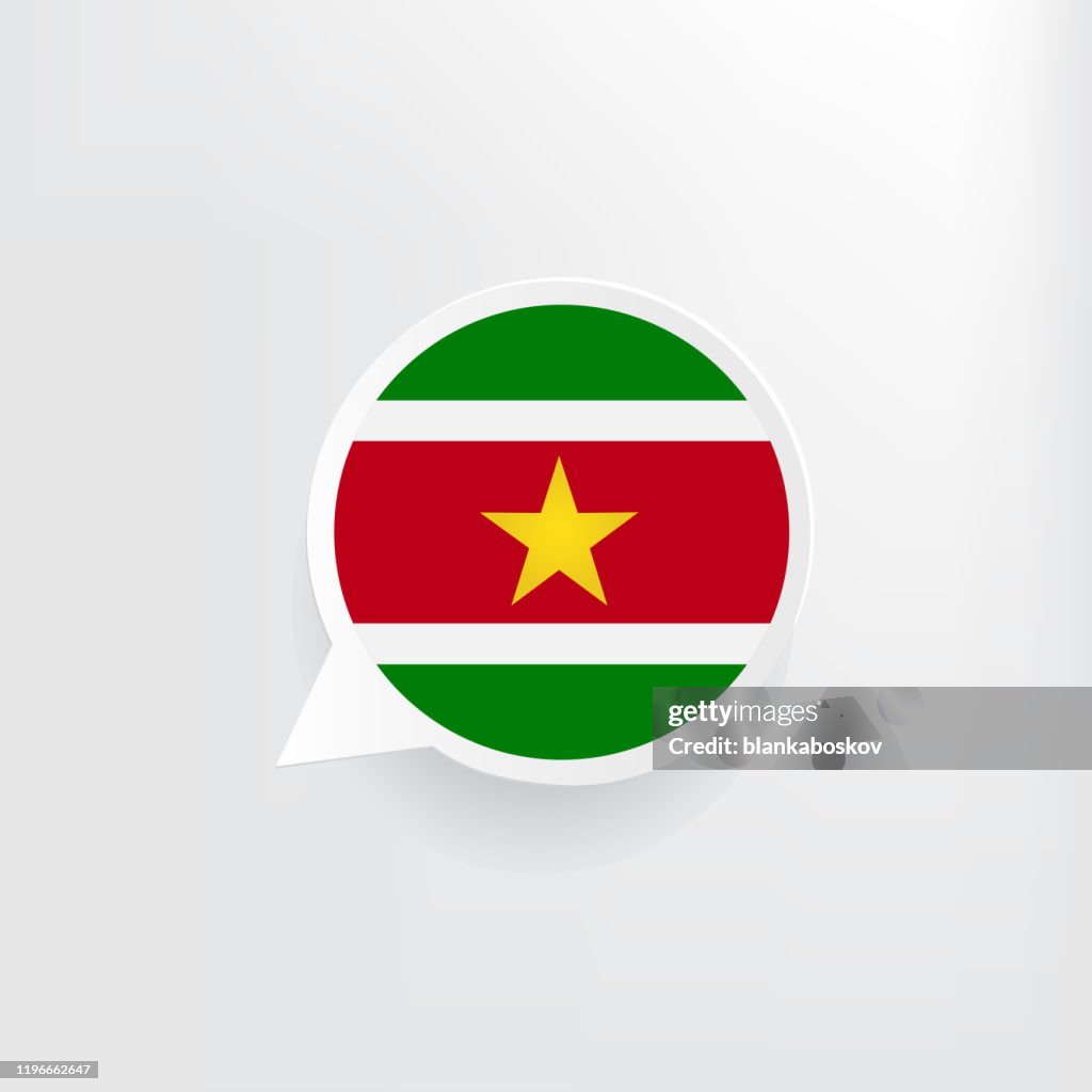 Suriname Flag Speech Bubble
