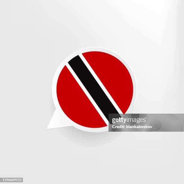 trinidad and tobago flag speech bubble - speech bubble 3d stock illustrations