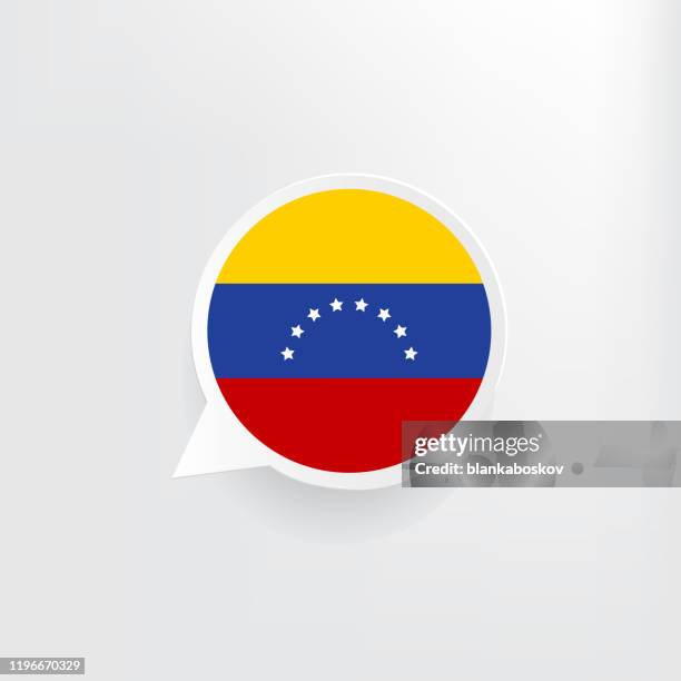 venezuela flag speech bubble - venezuela flag stock illustrations