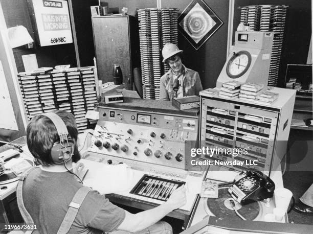 Radio personality Don Imus during his morning broadcast at tbe NBC studio in Rockefeller Center in Manhattan on May 1, 1975.