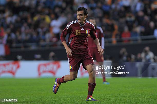 Juan Arango of Venezuela during the Copa America 2011 third place match between Venezuela against Peru at Ciudad de La Plata Stadium on July 23, 2011...