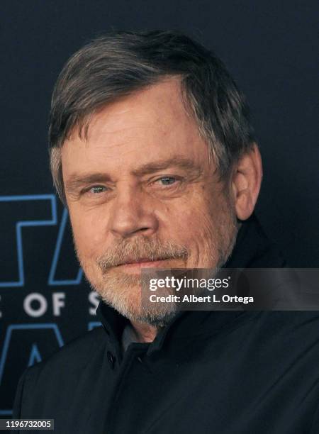 Mark Hamill arrives for the Premiere Of Disney's "Star Wars: The Rise Of Skywalker" held at The Dolby Theatre on December 16, 2019 in Hollywood,...