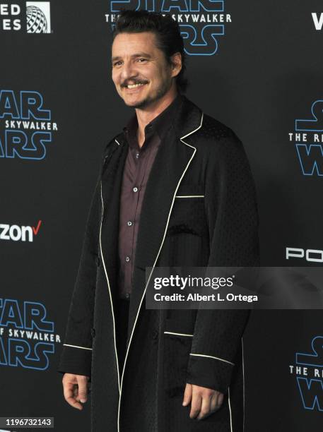 Pedro Pascal arrives for the Premiere Of Disney's "Star Wars: The Rise Of Skywalker" held at The Dolby Theatre on December 16, 2019 in Hollywood,...