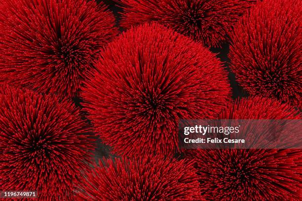 bouquets of red incense sticks at the incense village in north vietnam. - burgundy stock-fotos und bilder