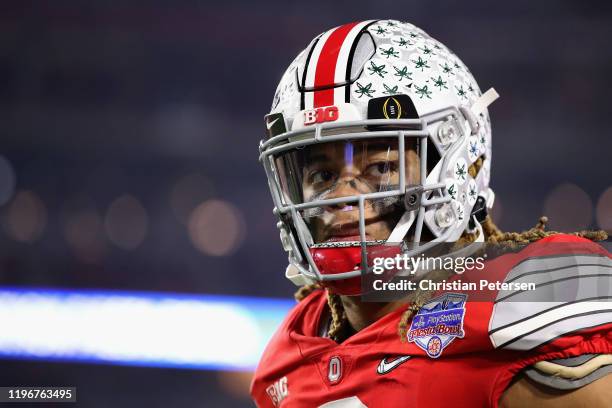 Defensive end Chase Young of the Ohio State Buckeyes during the PlayStation Fiesta Bowl against the Clemson Tigers at State Farm Stadium on December...