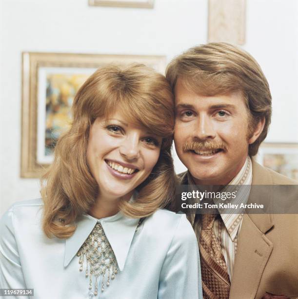 couple smiling, portrait - moustache stock pictures, royalty-free photos & images