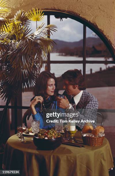 couple having candlelight dinner - 1973 30-39 stock pictures, royalty-free photos & images