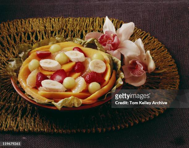 bowl of fruit salad, close-up - 1974 stock pictures, royalty-free photos & images