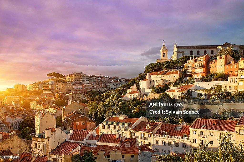 Lisbon, Old Town at Sunset
